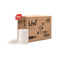 Livi Essentials Hand Towel Roll 1 Ply 80m