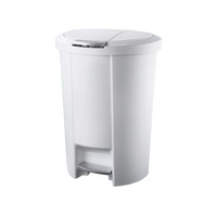 BB-50PPW 50L Push/Pedal Bin - White