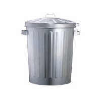 GB-76GAL 76L Galvanised Bin