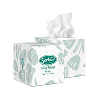 Sorbent Professional Silky White Facial Tissue 2 Ply 90 Sheets Cube