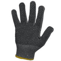 POLY D POLY/COTTON W/DOTS GLOVES L