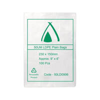 230 X 150 MM 50UM LDPE BAGS (9X6)