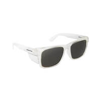 SAFETY GLASSES FRONTSIDE CLEAR LENS WITH CLEAR FRAME