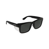 SAFETY GLASSES FRONTSIDE POLARISED SMOKE LENS WITH BLACK FRAME