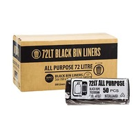 Austar Packaging 72L Black All Purpose Bin Liner Star Seal Roll