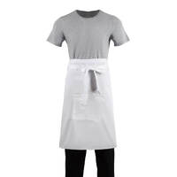 Whites Half Waist Apron White