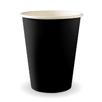 Coffee Cup 12OZ 390ML Black Single Wall