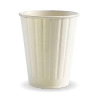 390ml - 12oz cup - fits large lids - white