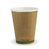 255ml (8oz) cup (fits small lids) - kraft green stripe