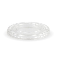 Biopak 105mm Clear PET Flat Cold Paper BioCup Lid (BCL-105C-PET-F)