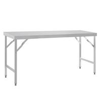 Vogue Folding Table St/St - 1800x600x900mm 70 3/4 x23 1/2 x35 1/2&quot;