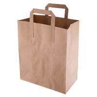 Fiesta Compostable Recycled Brown Paper Carrier Bags Medium (Pack of 250)