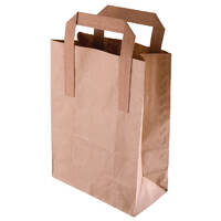 Fiesta Compostable Recycled Brown Paper Carrier Bags Large (Pack of 250)