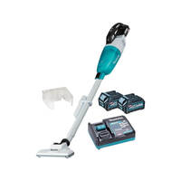 Makita 40V Max Brushless Stick Vacuum Kit includes 2 x 2.5AMP batteries and single charger