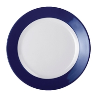 Olympia Kristallon Gala Colour Rim Melamine Plate Blue 230mm