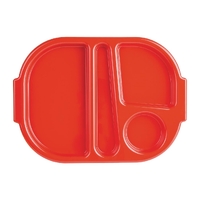 Olympia Kristallon Polycarbonate Compartment Food Trays Red 322mm (Pack of 10)
