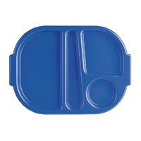 Olympia Kristallon Polycarbonate Compartment Food Trays Blue 322mm (Pack of 10)
