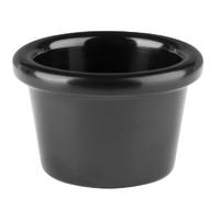 Olympia Kristallon Melamine Ramekin Black - 1.5oz (Box 12)