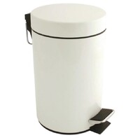 Bolero Pedal Bin White 3Ltr