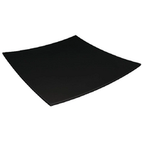 Olympia Kristallon Curved Square Melamine Plate Black - 300mm