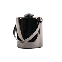 Olympia Double Walled Ice Bucket with Lid 1Ltr Gunmetal