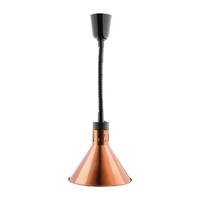 Apuro Retractable Conical Heat Lamp Shade Copper Finish