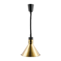 Apuro Retractable Conical Heat Lamp Shade Gold Finish