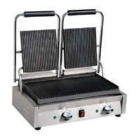 Apuro Double Contact Grill Ribbed Plates