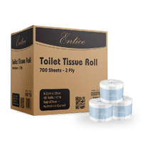 Entice 2ply 700 Sheet Toilet Rolls (48 rolls to carton)