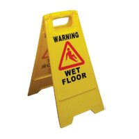 EDCO CONTRACTOR WET FLOOR SIGN - YELLOW