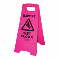 EDCO CONTRACTOR WET FLOOR SIGN - PINK