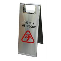 EDCO STAINLESS STEEL WET FLOOR SIGN - SLIM