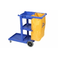 EDCO JANITOR CART-BLUE 