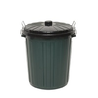 EDCO PLASTIC GARBAGE BIN WITH LID 73L GREEN