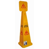 EDCO LARGE PYRAMID CAUTION WET FLOOR SIGN