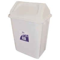 EDCO SWING TOP TIDY 20L - WHITE