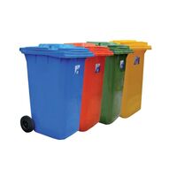 EDCO HEAVY DUTY BIN WITH WHEELS 240L - BLUE