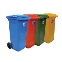 EDCO HEAVY DUTY BIN WITH WHEELS 120L - RED