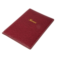 Olympia Leatherette Style Menu Cover A4 4 Card