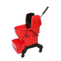 EDCO ENDURO PRESS BUCKET COMPLETE WITH WRINGER - RED