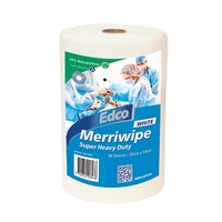 EDCO MERRIWIPE SUPER HEAVY DUTY WIPES WHITE ROLLS