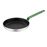 Hygiplas Non Stick Teflon Aluminium Frying Pan with Green Handle 200mm