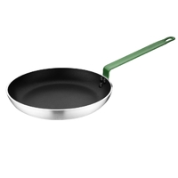 Hygiplas Non Stick Teflon Aluminium Frying Pan with Green Handle 280mm