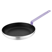 Hygiplas Non Stick Teflon Aluminium Frying Pan with Purple Handle 240mm