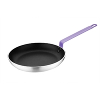 Hygiplas Non Stick Teflon Aluminium Frying Pan with Purple Handle 280mm
