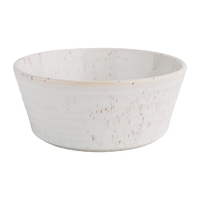 Olympia Cavolo Flat Round Bowls White Speckle 143mm (Pack of 6)