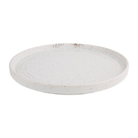 Olympia Cavolo White Speckle Flat Round Plate 270(Ø)mm (Box 4)