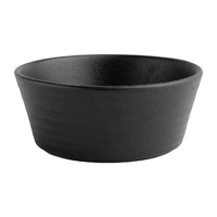 Olympia Cavolo Flat Round Bowls Textured Black 143mm (Pack of 6)