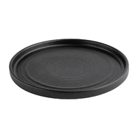 Olympia Cavolo Textured Black Flat Round Plate 180(Ø)mm (Box 6)