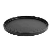 Olympia Cavolo Textured Black Flat Round Plate 270(Ø)mm (Box 4)